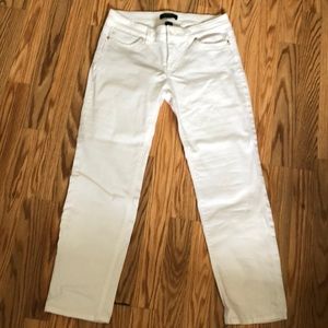 White jeans / cotton pants slim crop